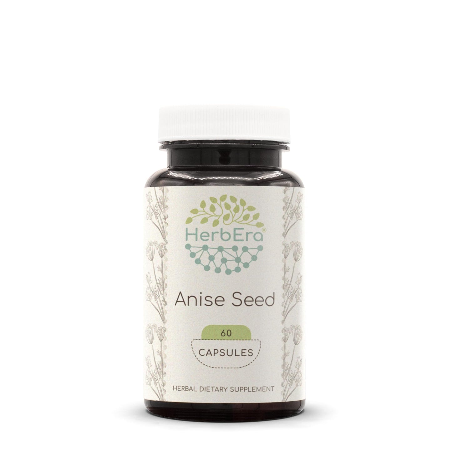 HerbEra Anise Seed 500 mg Capsules, 60 Count