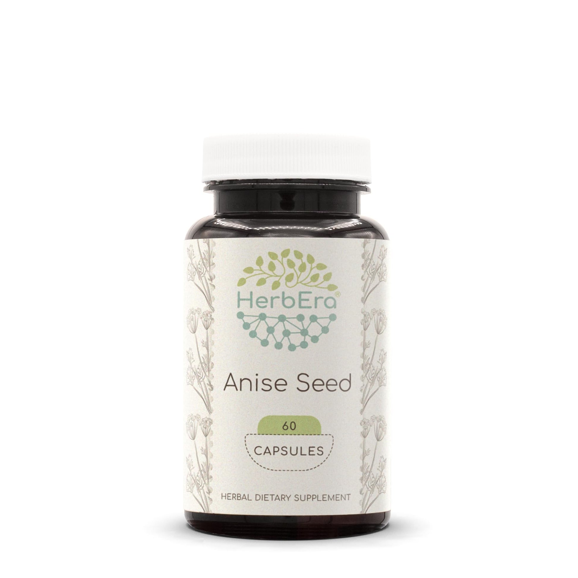 HerbEra Anise Seed 500 mg Capsules, 60 Count