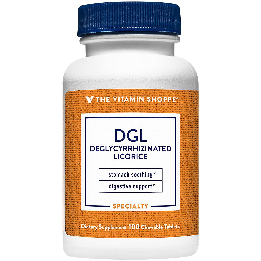 The Vitamin Shoppe DGL (Deglycyrrhizinated Licorice) 760MG, Stomach Soothing Herbal Supplement, 1 Tablet