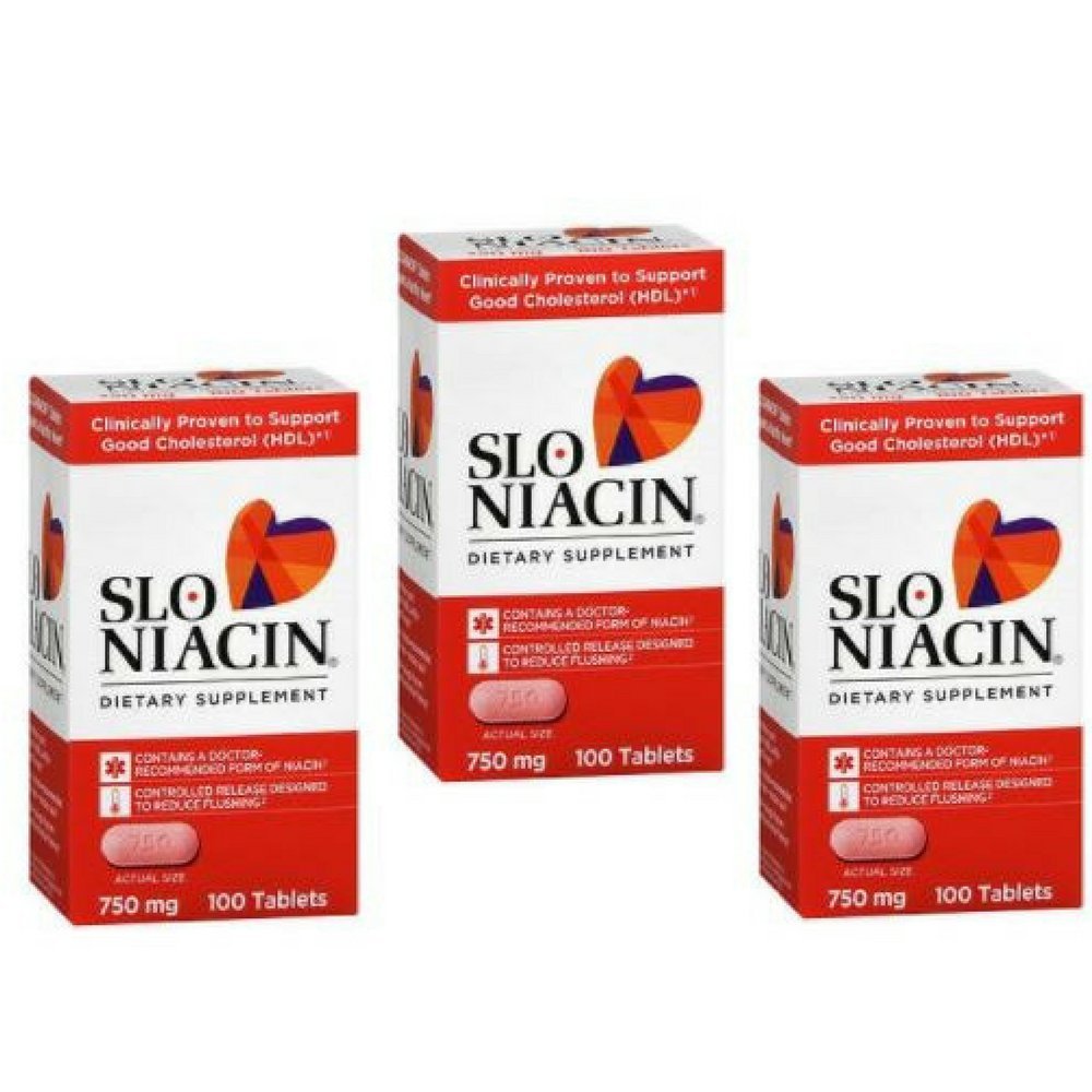 Slo-Niacin Niacin Vitamin B3 Dietary Supplement Tablets 300 Count