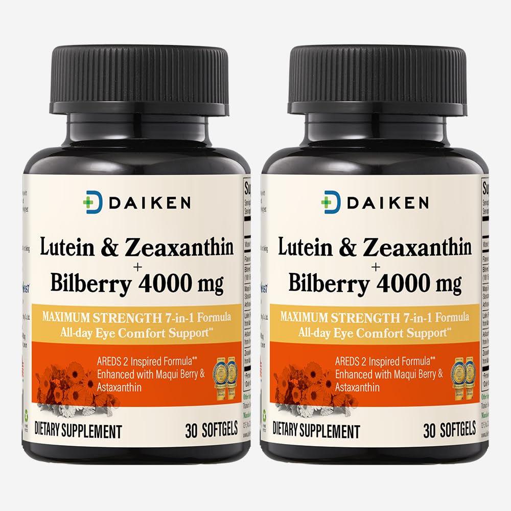 DAIKEN Lutein and Zeaxanthin Supplements Softgels, 60 Count