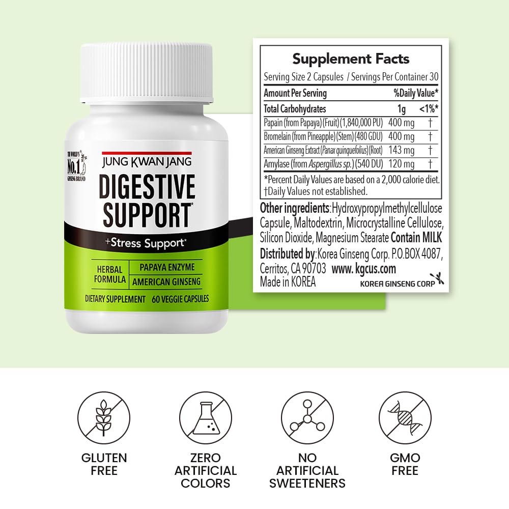JUNG KWAN JANG Digestive Wellness Support Capsules, 60 Capsules