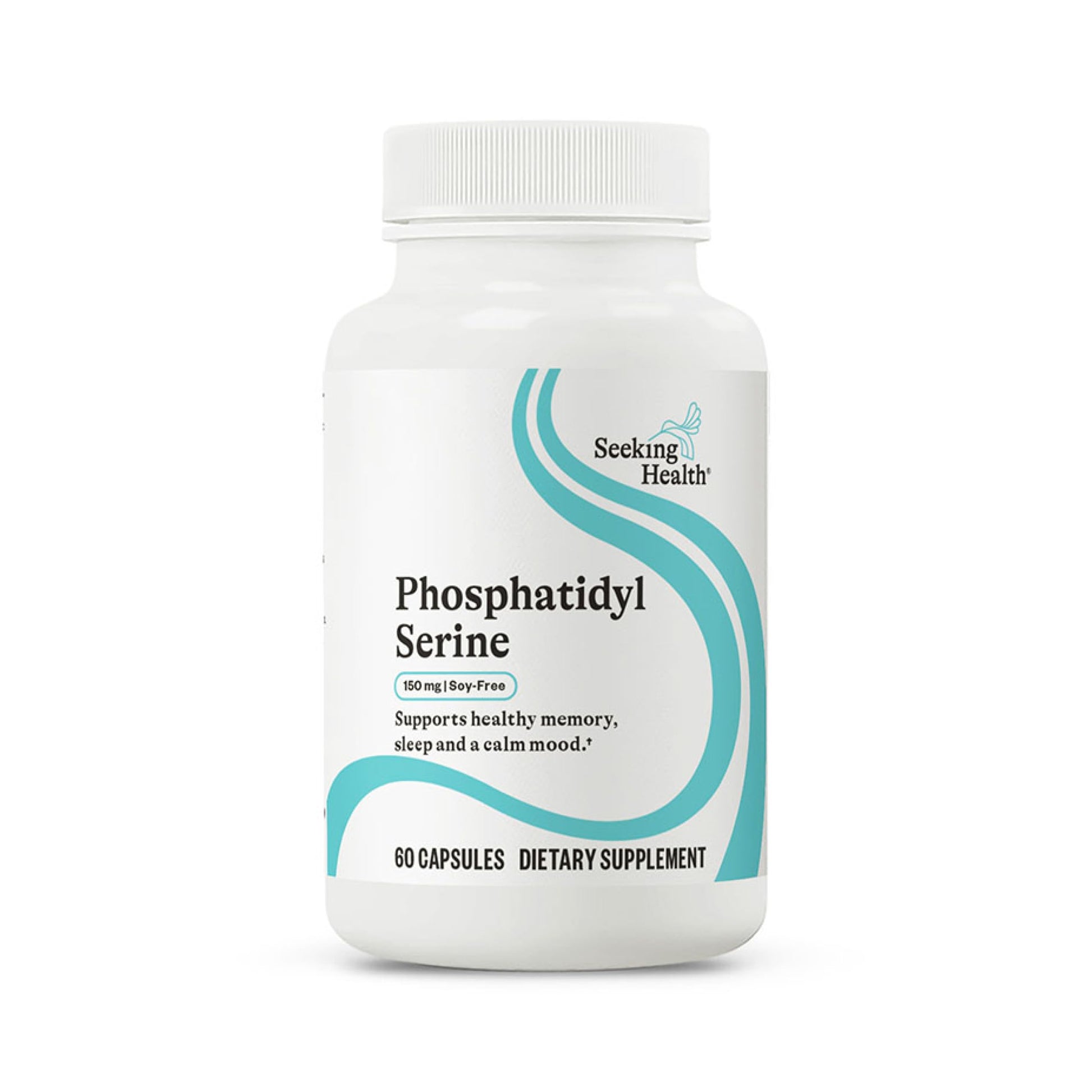 Seeking Health Phosphatidyl Serine Brain Support Supplement with Sunflower Oil & Phospholipids, Vegetarian & Gluten-Free Capsules, 150 mg, 60 Capsules