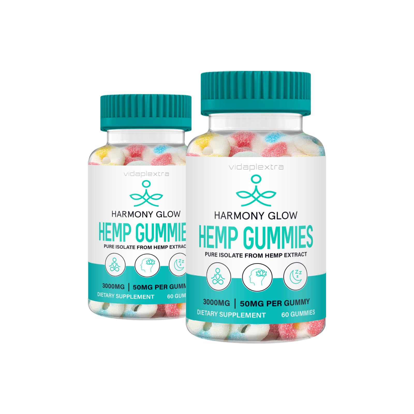VIDAPLEXTRA Harmony Glow Hemp Gummies 120 Gummies