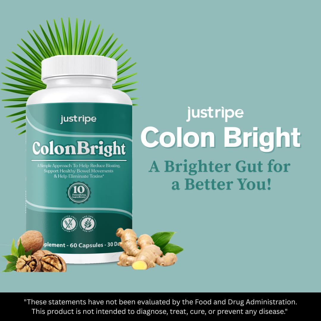 Just Ripe Nutrition ColonBright Psyllium Husk Capsule, 60 Count