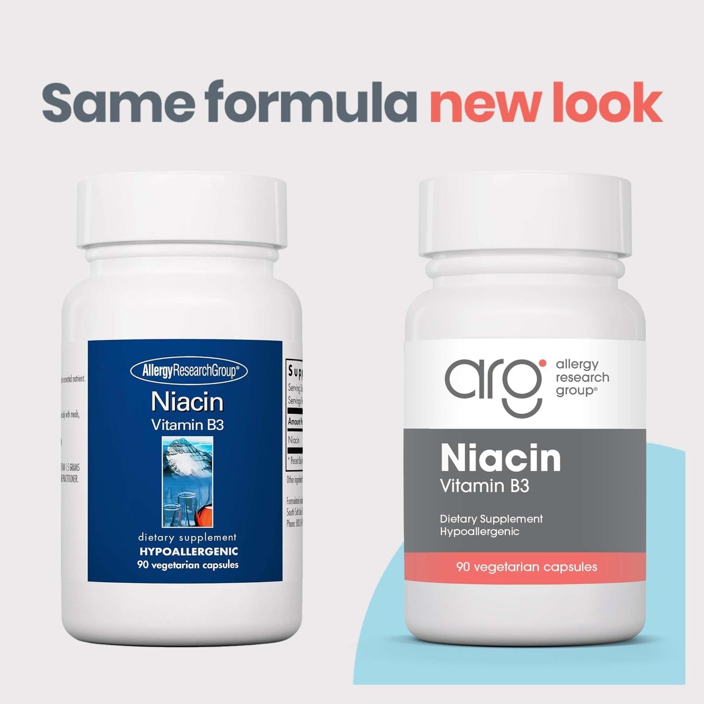 Allergy Research Group Niacin Vitamin B3 Supplement Capsule 90 Count