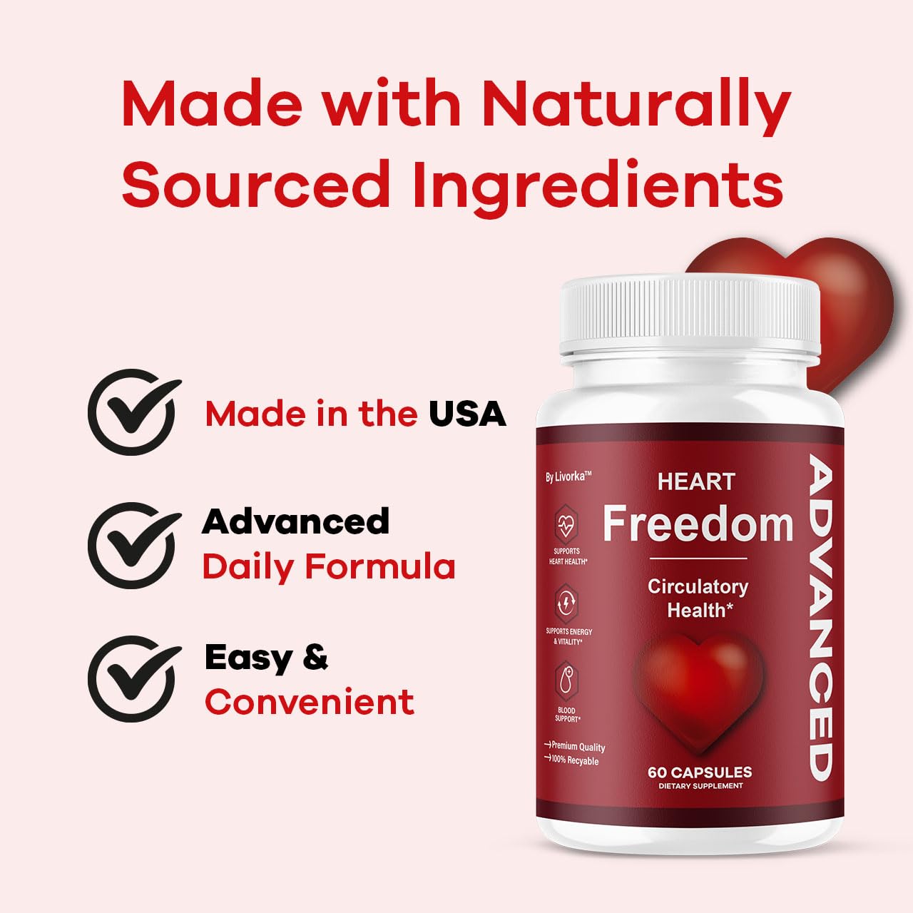 LIVORKA Heart Freedom Capsules 120 Capsules