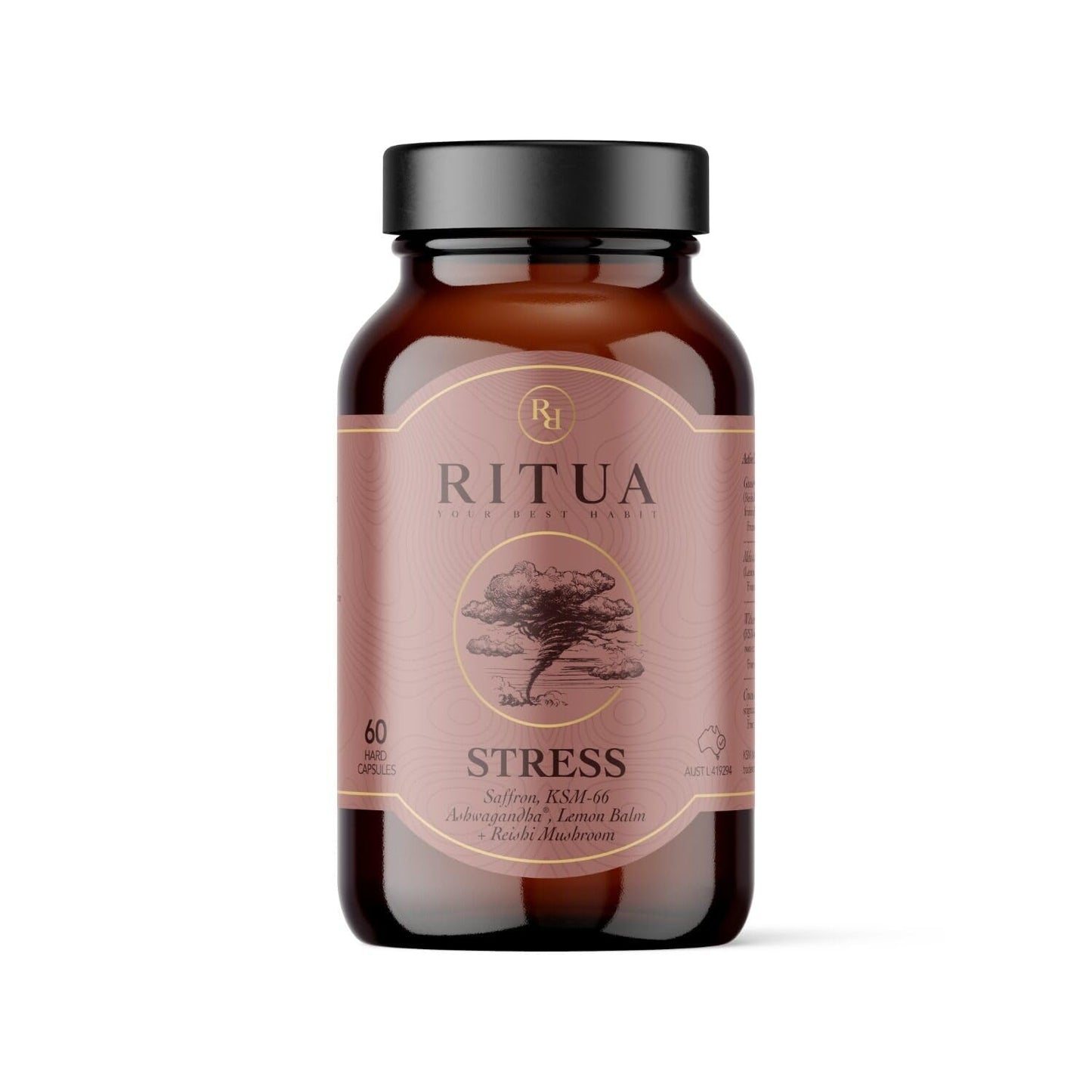 RITUA Ashwagandha Stress Relief Supplement Capsule, 60 Capsules