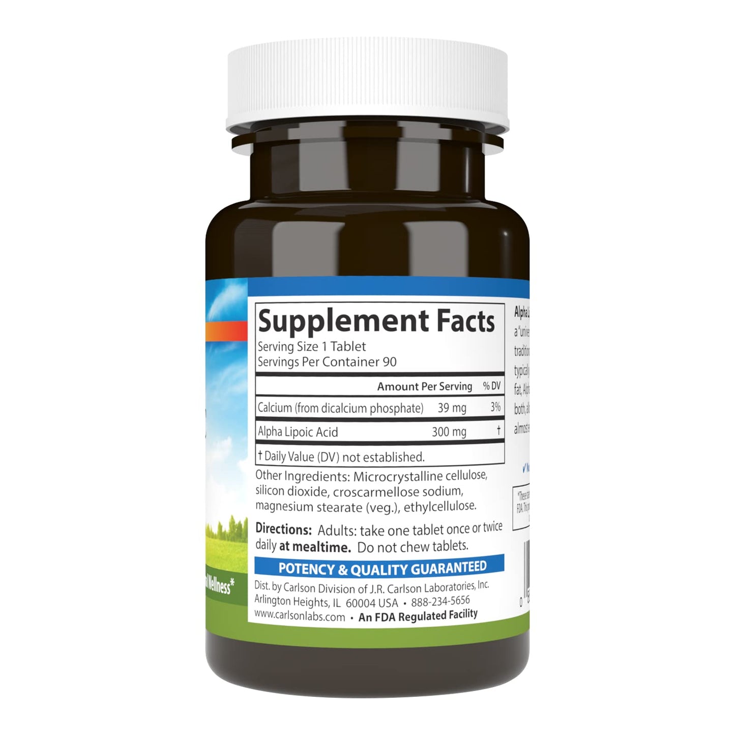 Carlson Alpha Lipoic Acid 300 mg Tablet, 90 Tablets