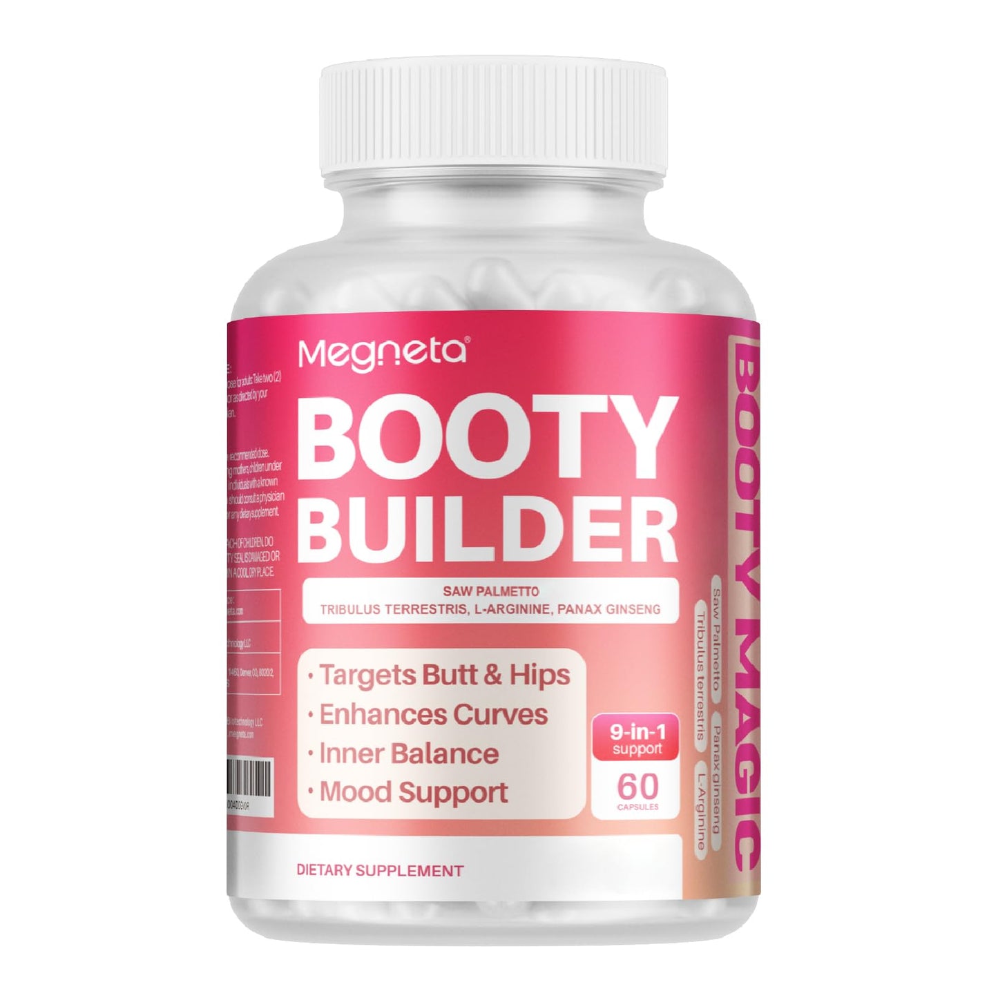 MEGNETA Booty Capsules for Butt Growth, 60 Capsules
