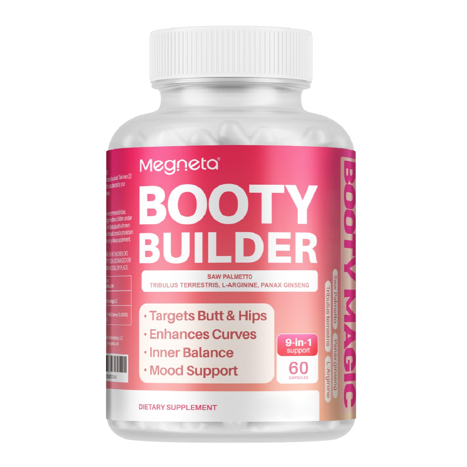 MEGNETA Booty Capsules for Butt Growth, 60 Capsules