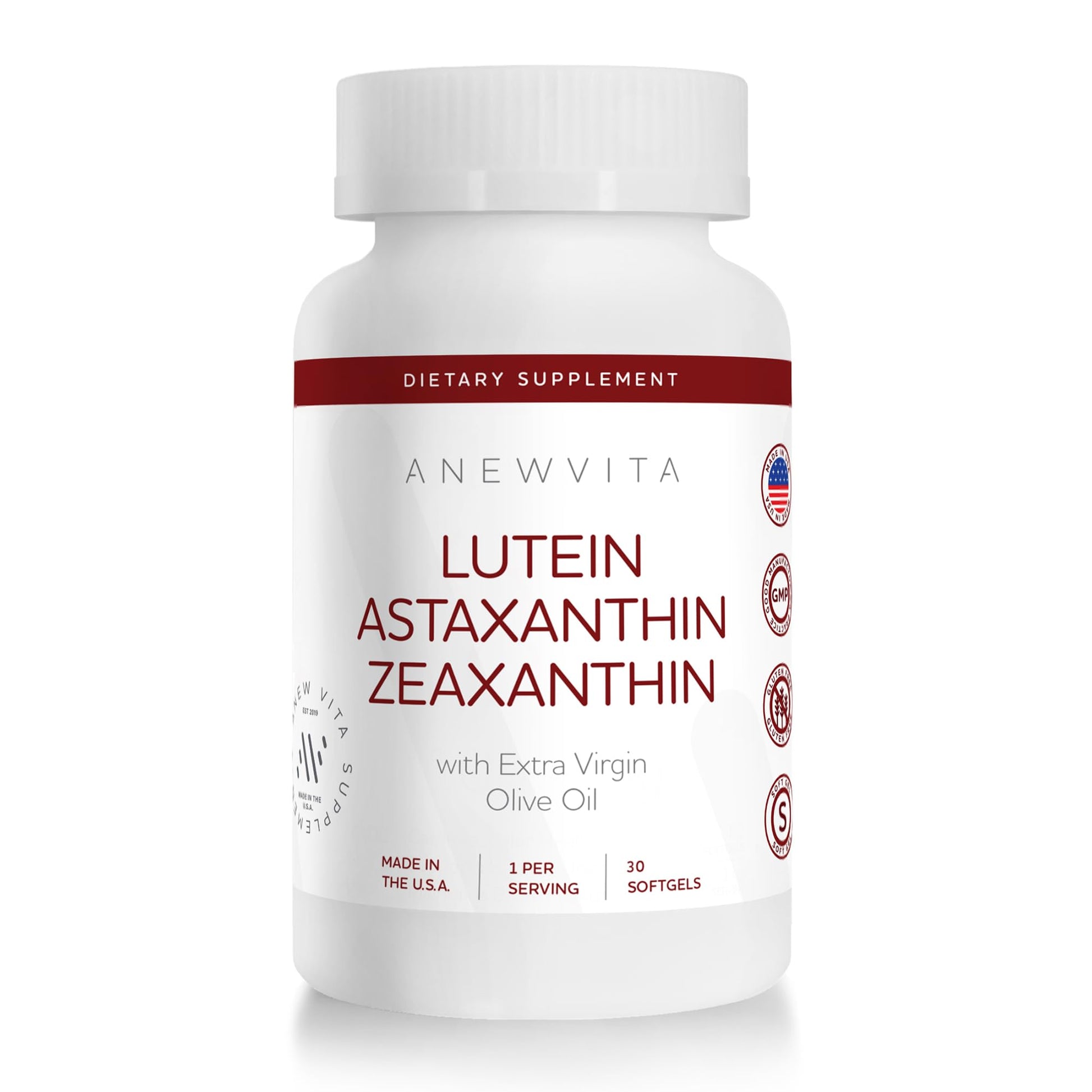 Anew Vita Lutein Astaxanthin Zeaxanthin Softgels, 30 Count