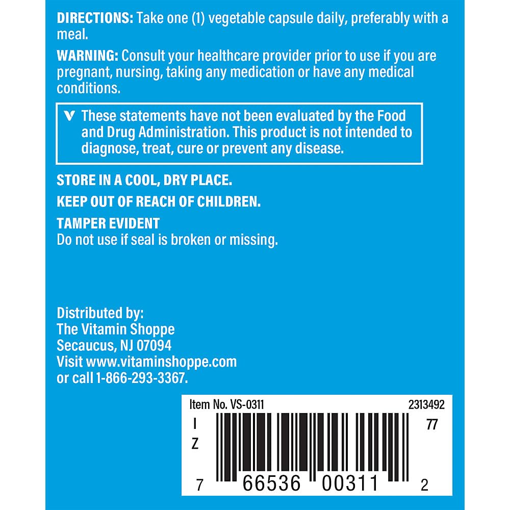 The Vitamin Shoppe Co-Enzyme B-Complex - Activated B Vitamins | Energy & Stress Support Vegetarian Capsules, 100 Count