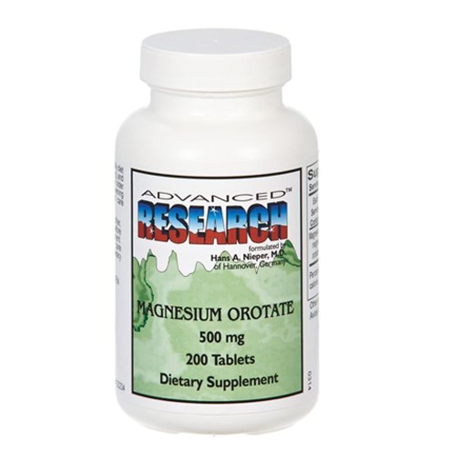 NCI Advanced Research Dr. Hans Nieper Magnesium Orotate 500 Mg Tablets, 200 Count