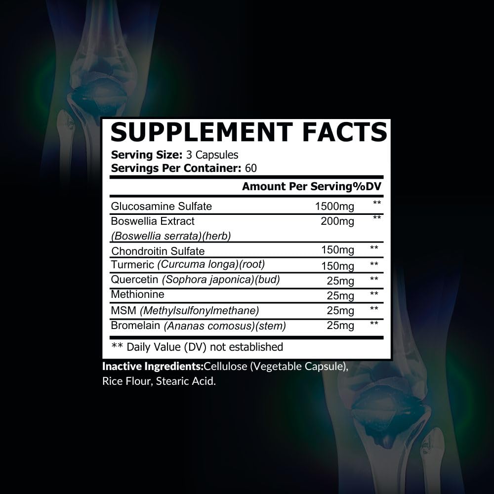 Intelligent Labs MagEnhance Triple Magnesium Complex + Glucosamine & Chondroitin Joint Care Complex Capsule, 120 Count