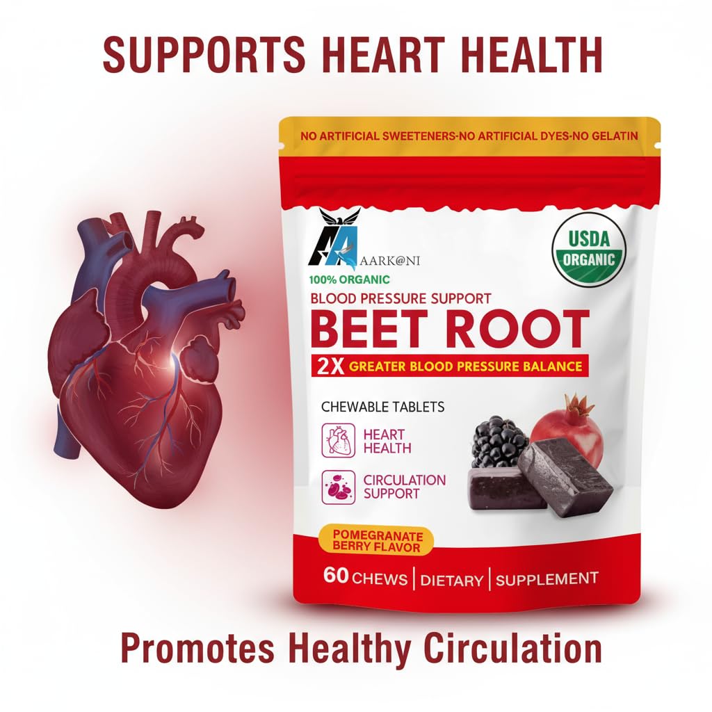 Aziz Arkani Beet Root Organic Chewable Tablets, 60 Count
