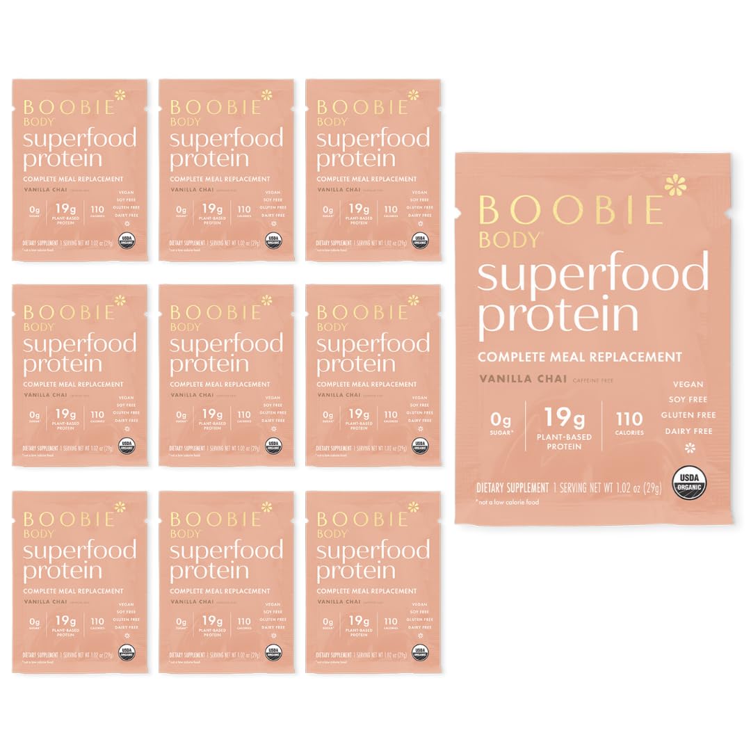 Boobie Brands Pregnancy Safe 19g Protein Shake Powder, Vanilla Chai, 10.2 oz