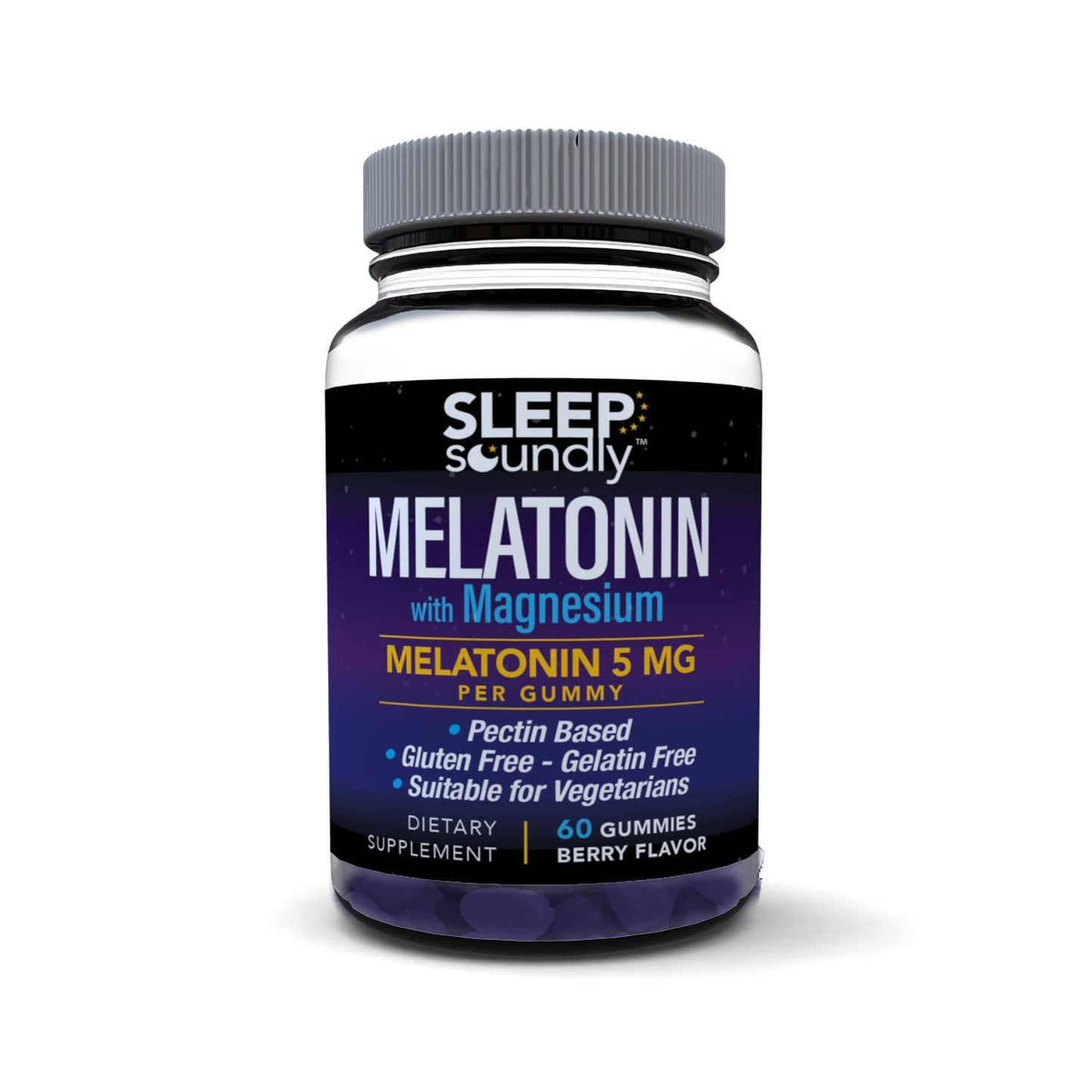 Sleep Soundly Melatonin and Magnesium Gummies 60 Count