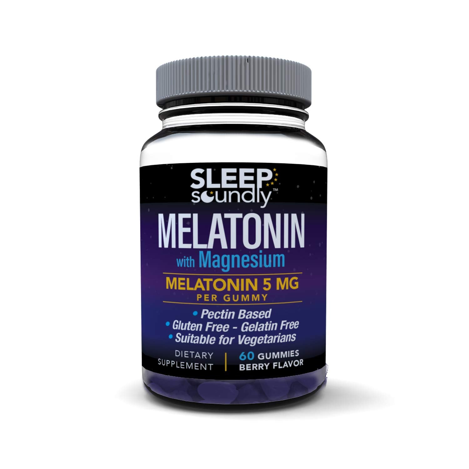 Sleep Soundly Melatonin and Magnesium Gummies 60 Count