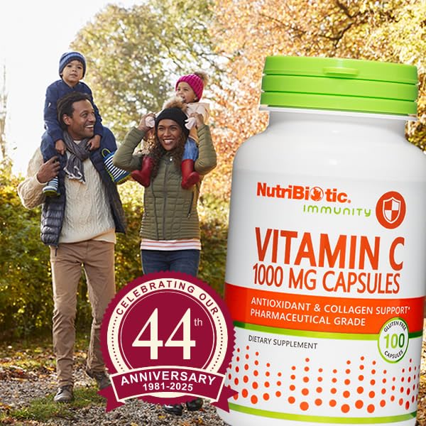 NutriBiotic Vitamin C 1000 Mg Capsules, 100 Count