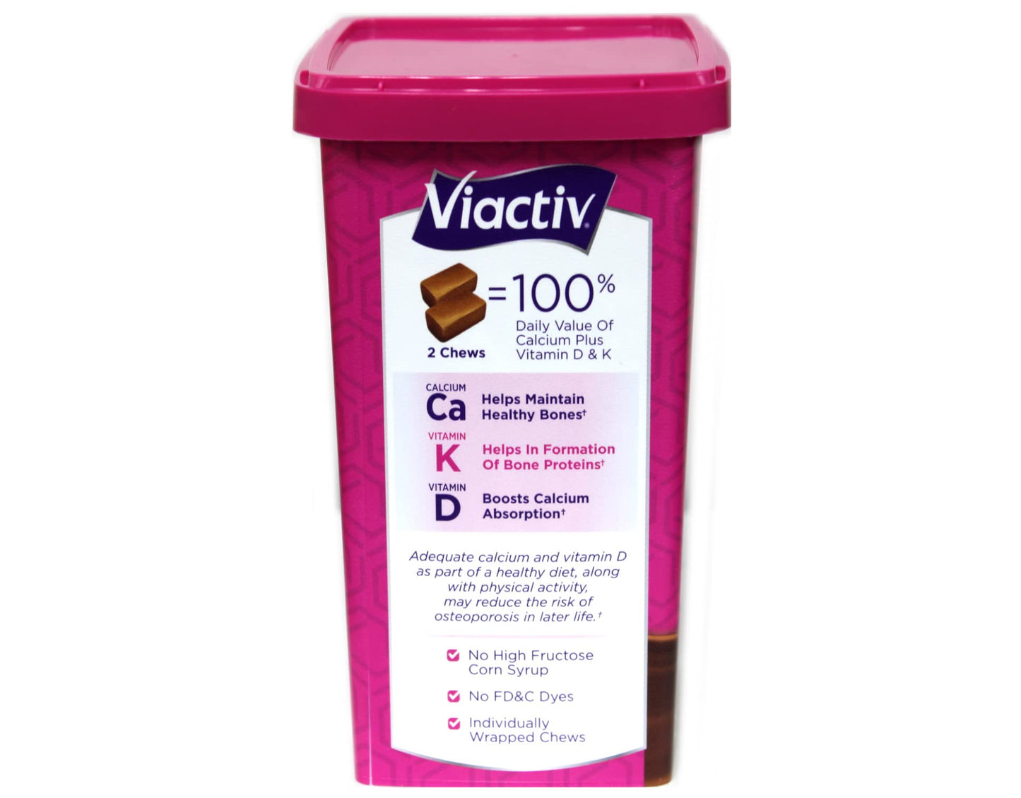 Viactiv Calcium Dietary Supplement Soft Chews plus D Milk Chocolate, 100 Soft Chews