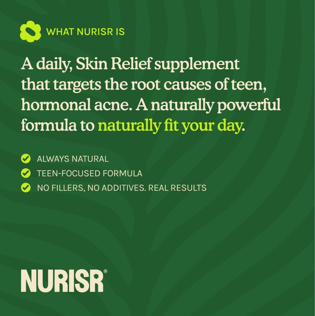 NURISR Acne Support Multivitamin for Teens with Vitamins A, B, C, E & Biotin, 1 Tablet