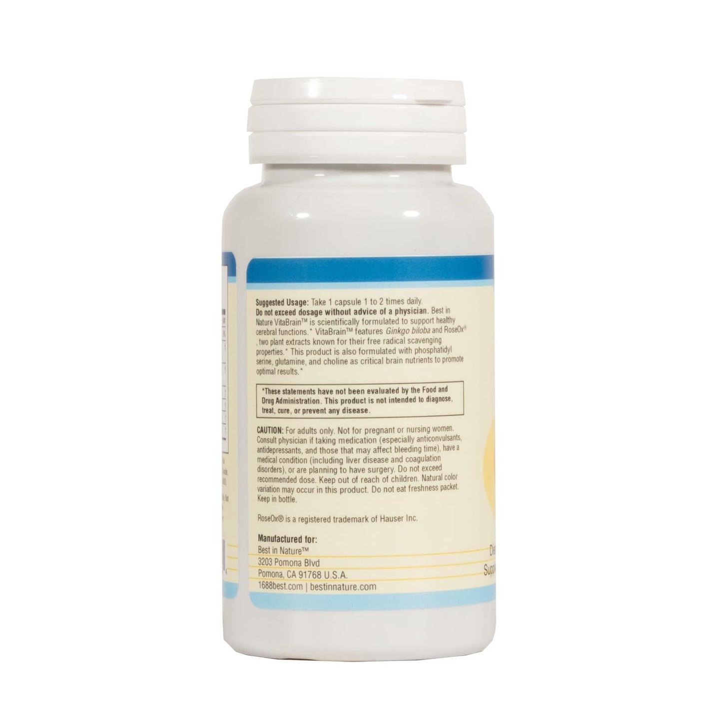 Best in Nature VitaBrain Brain Support Supplement 60 Capsules