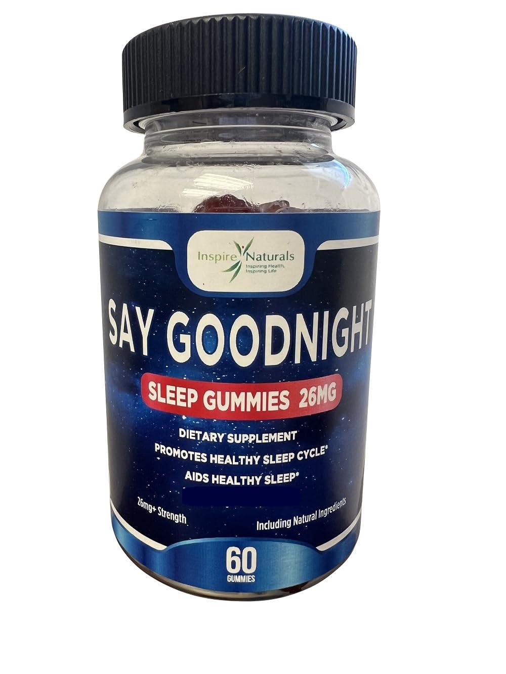 Inspire Naturals Say Goodnight Melatonin Gummies, 60 Gummies