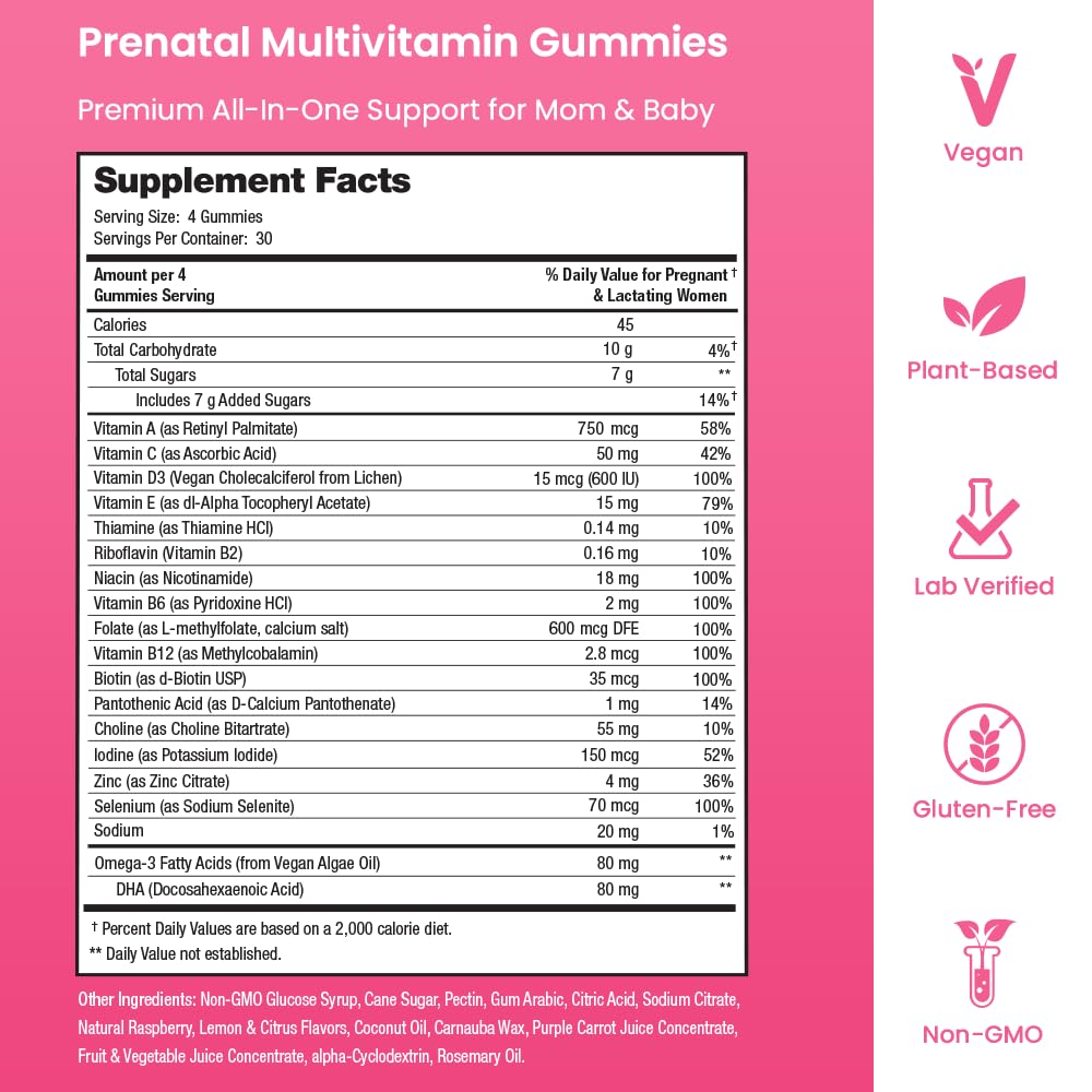Mother's Promise Prenatal Gummies & Choline Capsules Bundle, 240