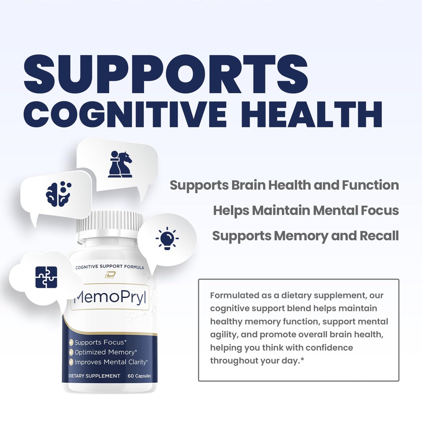 Indelo Memopryl Advanced Formula Supplement Capsules 60 Count