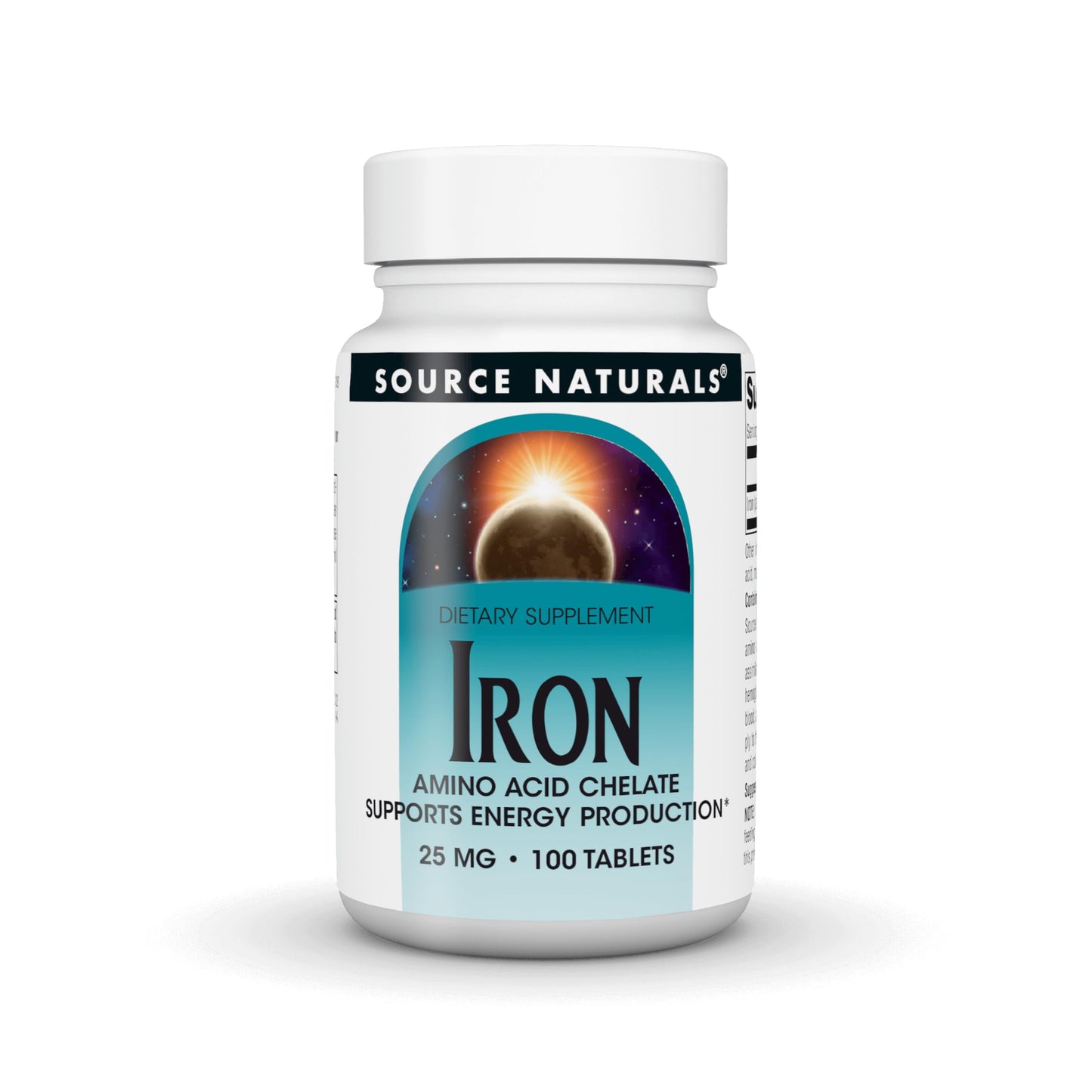 Source Naturals Iron, Amino Acid Chelate 25mg 100 Tablets