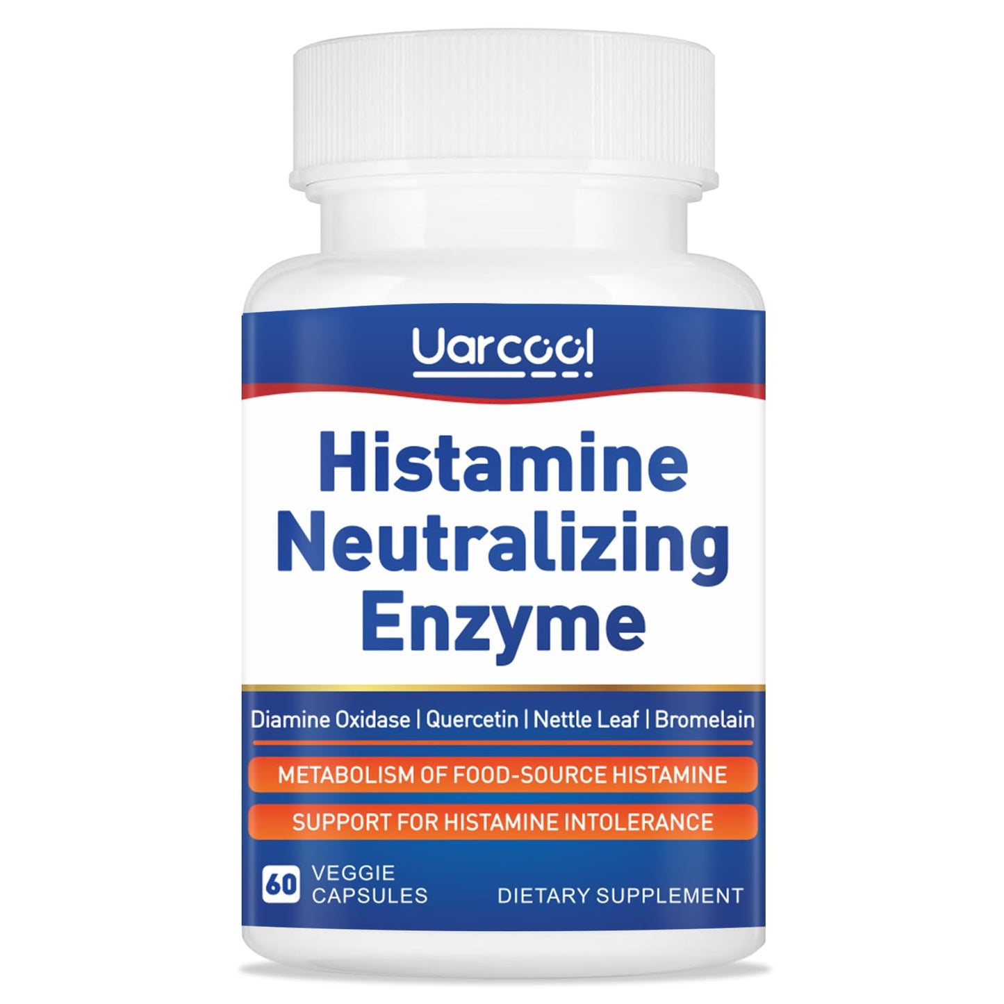 Uarcool DAO Enzyme Supplement Histamine Diamine Oxidase Softgels 60