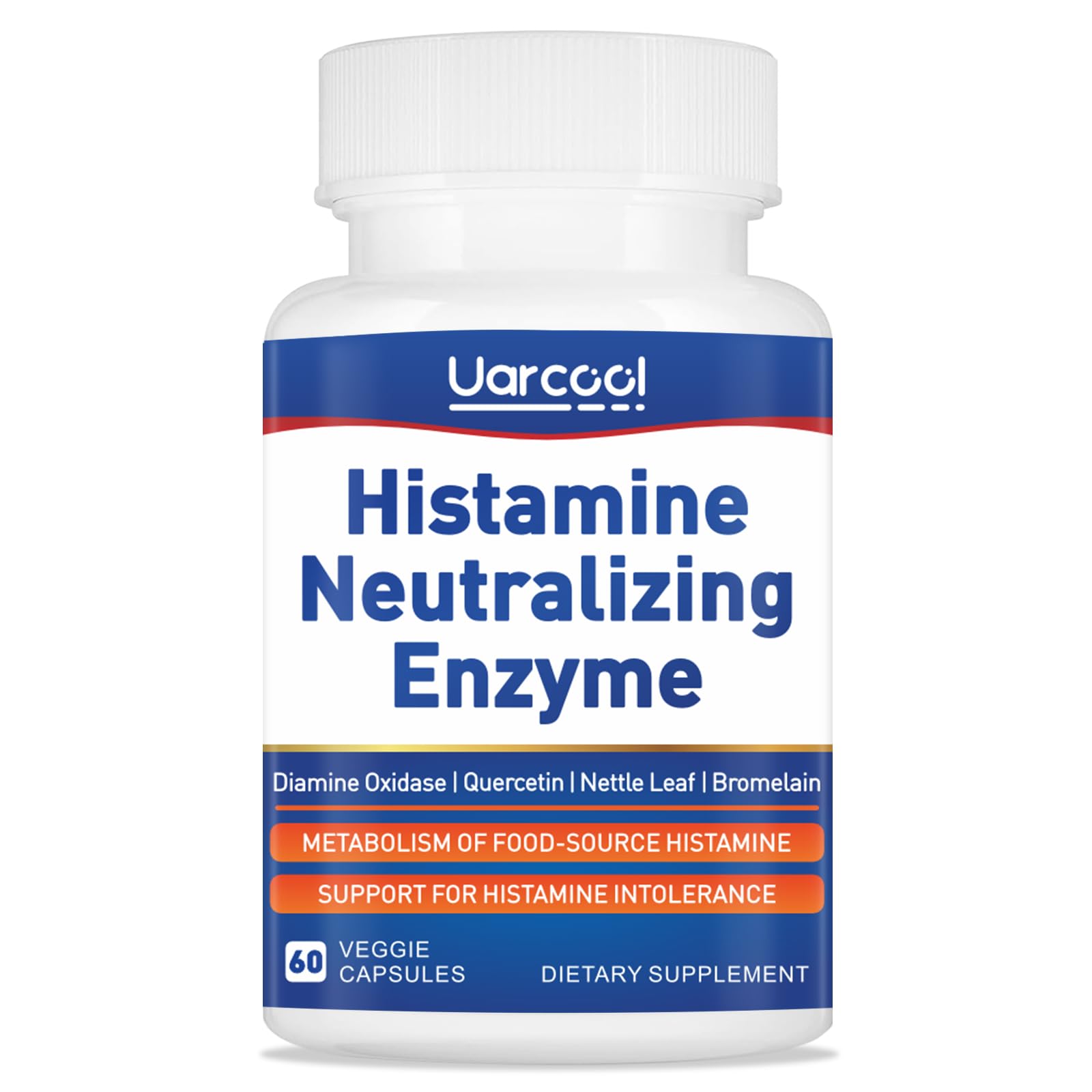 Uarcool DAO Enzyme Supplement Histamine Diamine Oxidase Softgels 60