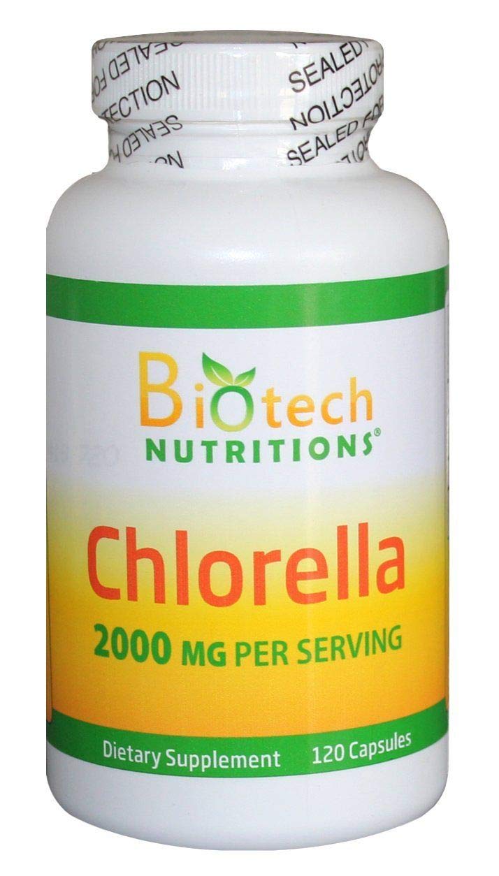 Biotech Nutritions Chlorella 2000mg Capsules, 120 Count