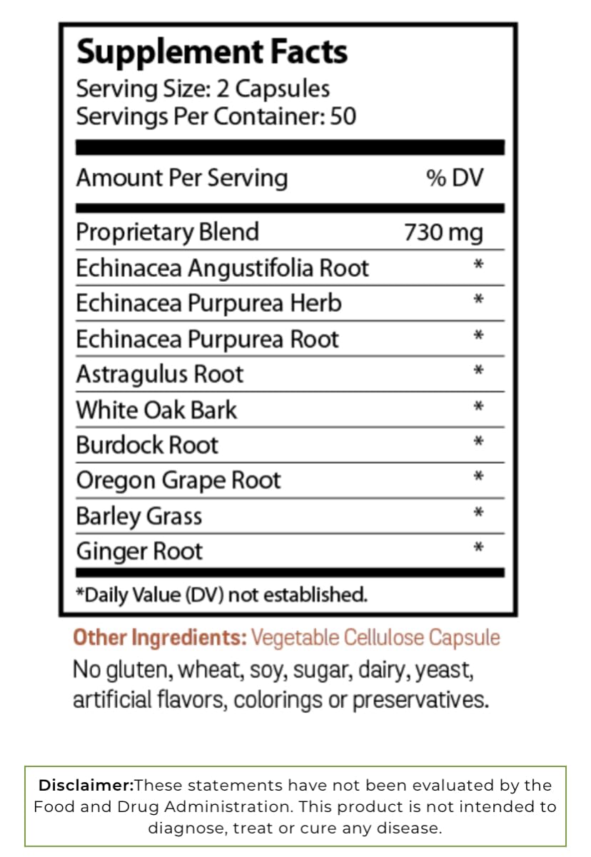 Natures's cue Immune Power Capsule 100 Count