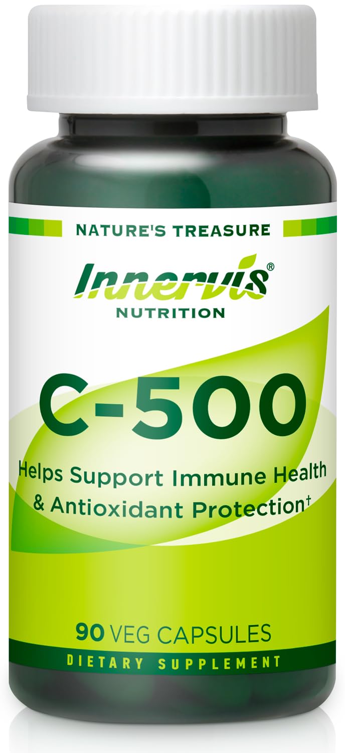INNERVISNUTRITION C-500 Vitamin C 500mg Capsules 90 Count
