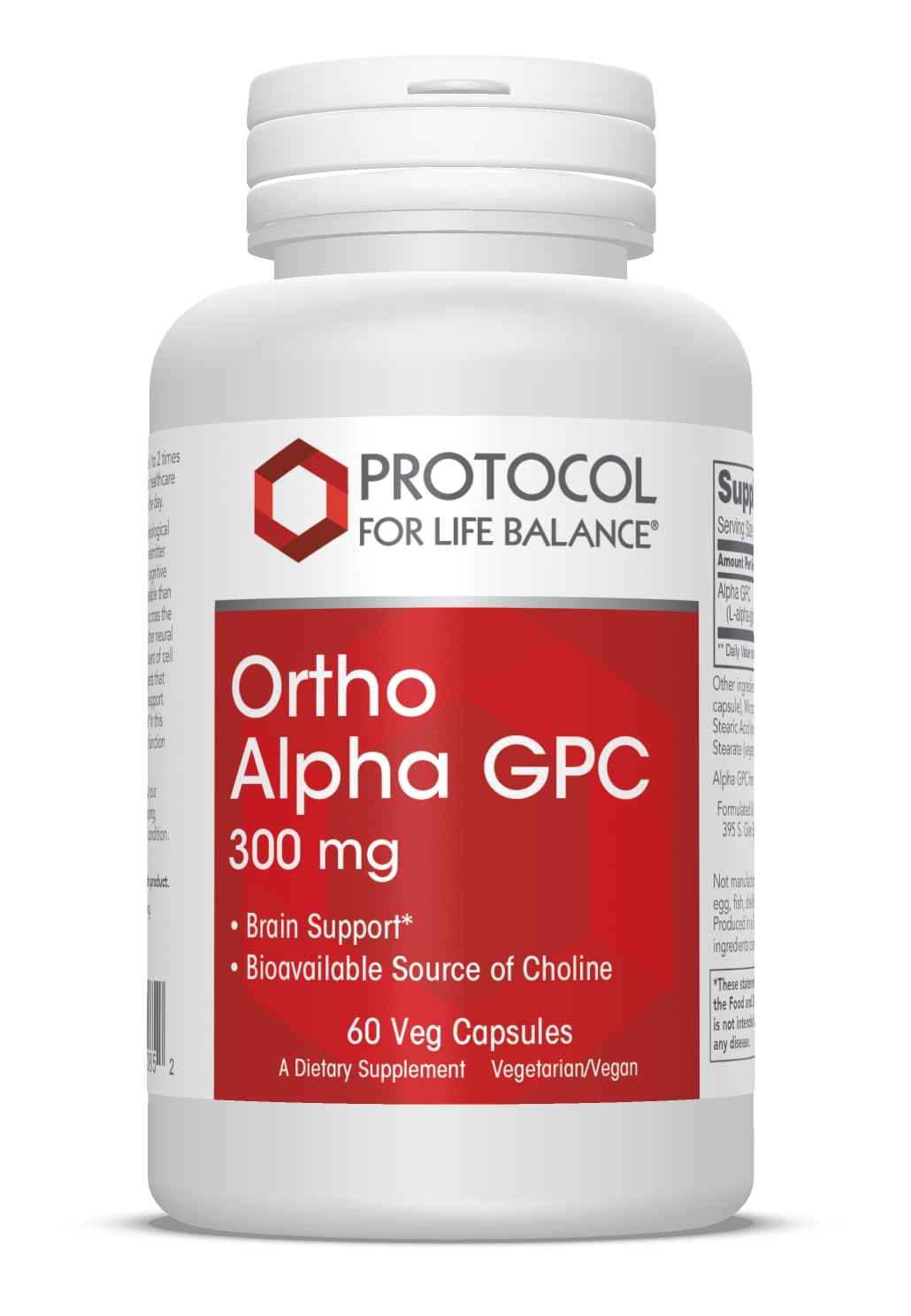 Protocol for Life Balance Ortho Alpha GPC 300mg 60 Capsules