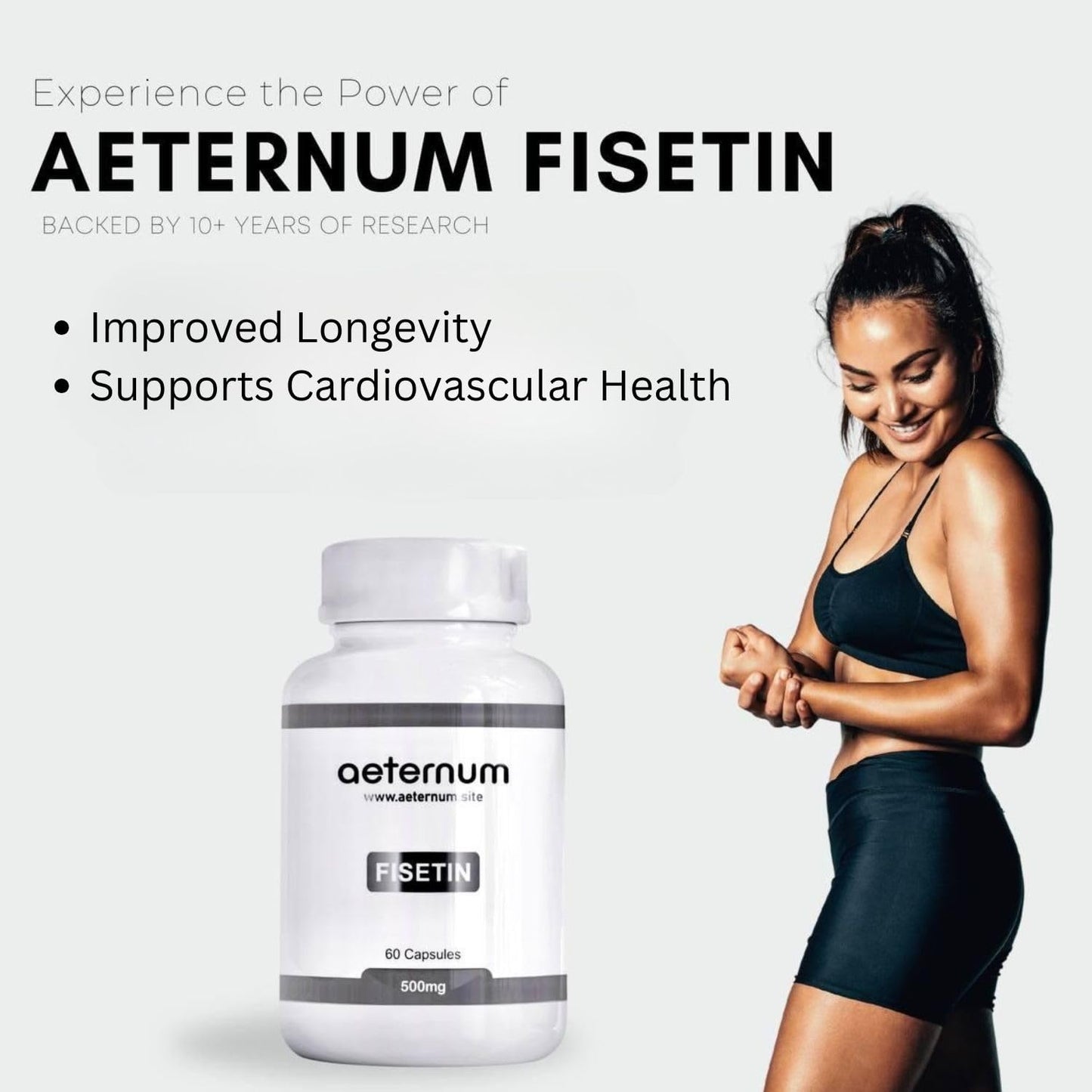 aeternum Fisetin 500mg Capsule, 60 Count