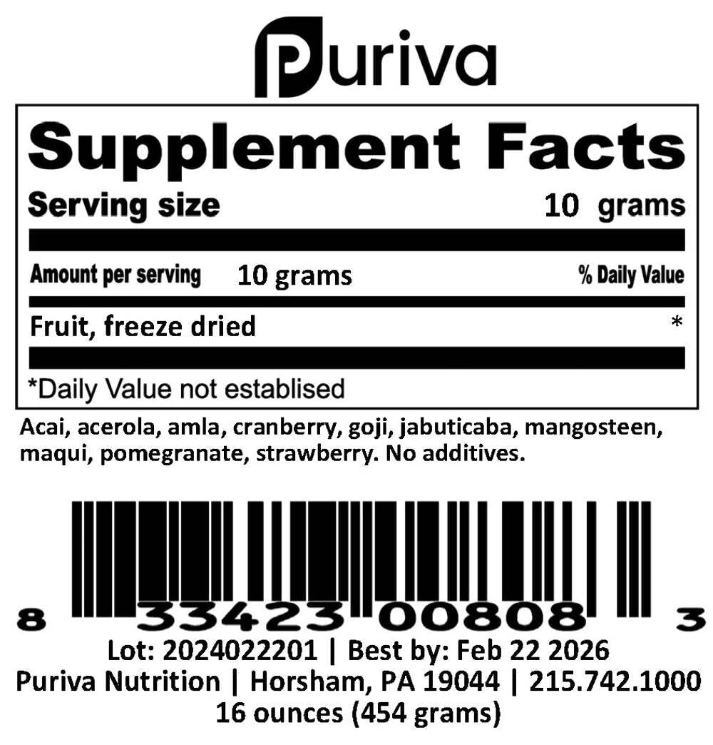 Puriva Nutrition Fruit Powder 16