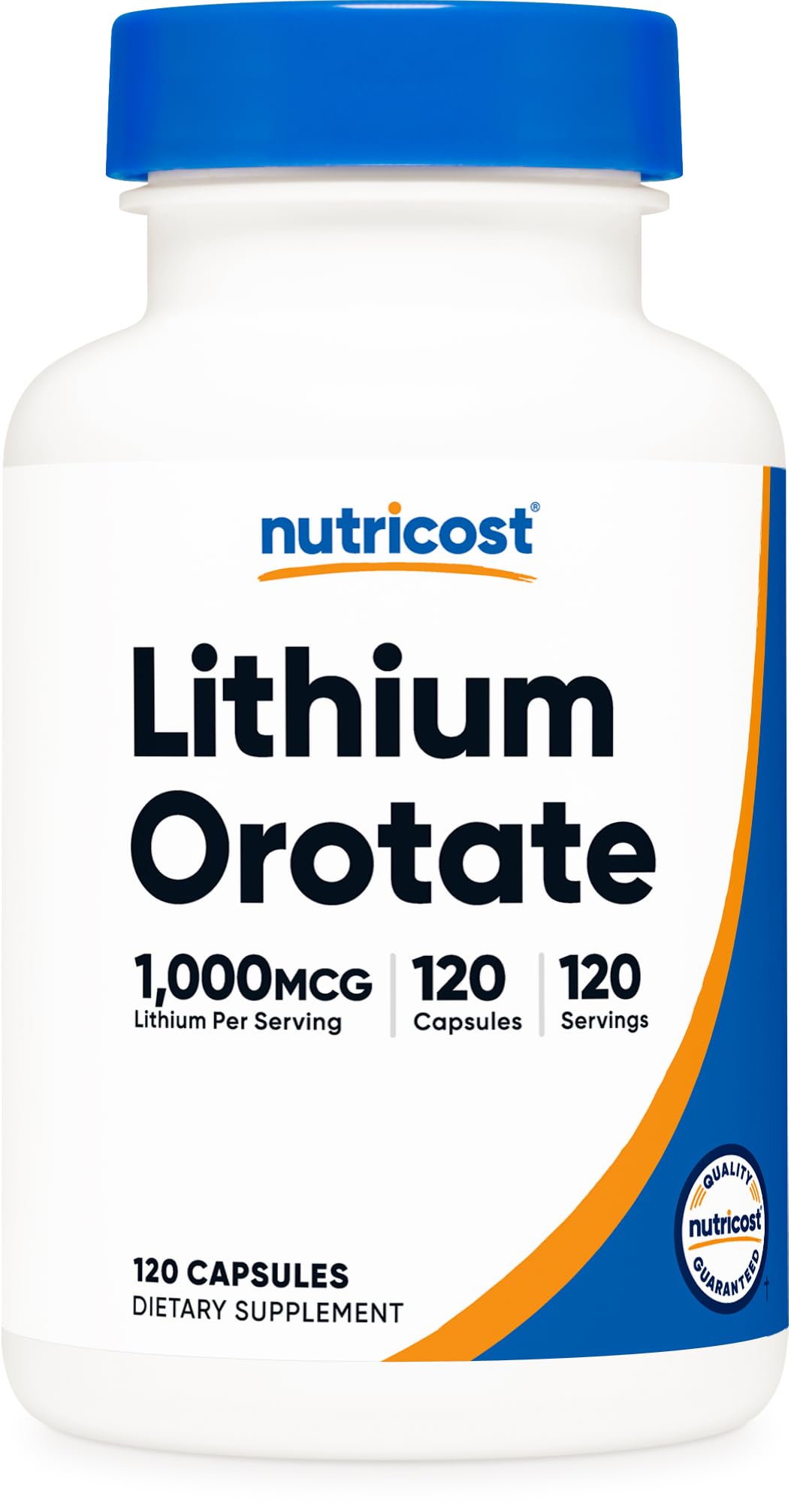 Nutricost Lithium Orotate (1000mcg) Capsules, 120 Count
