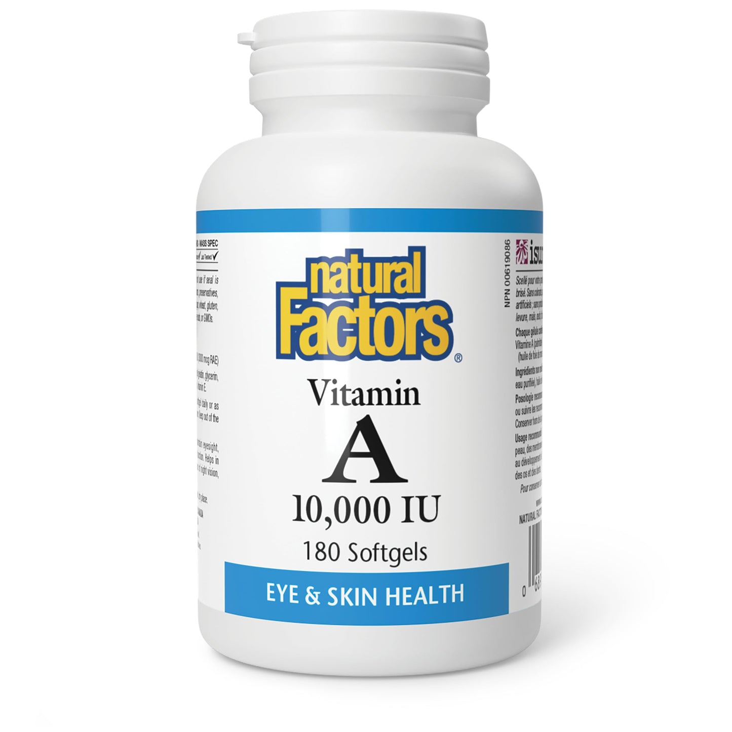 Natural Factors Vitamin A 10,000 IU Softgels 180