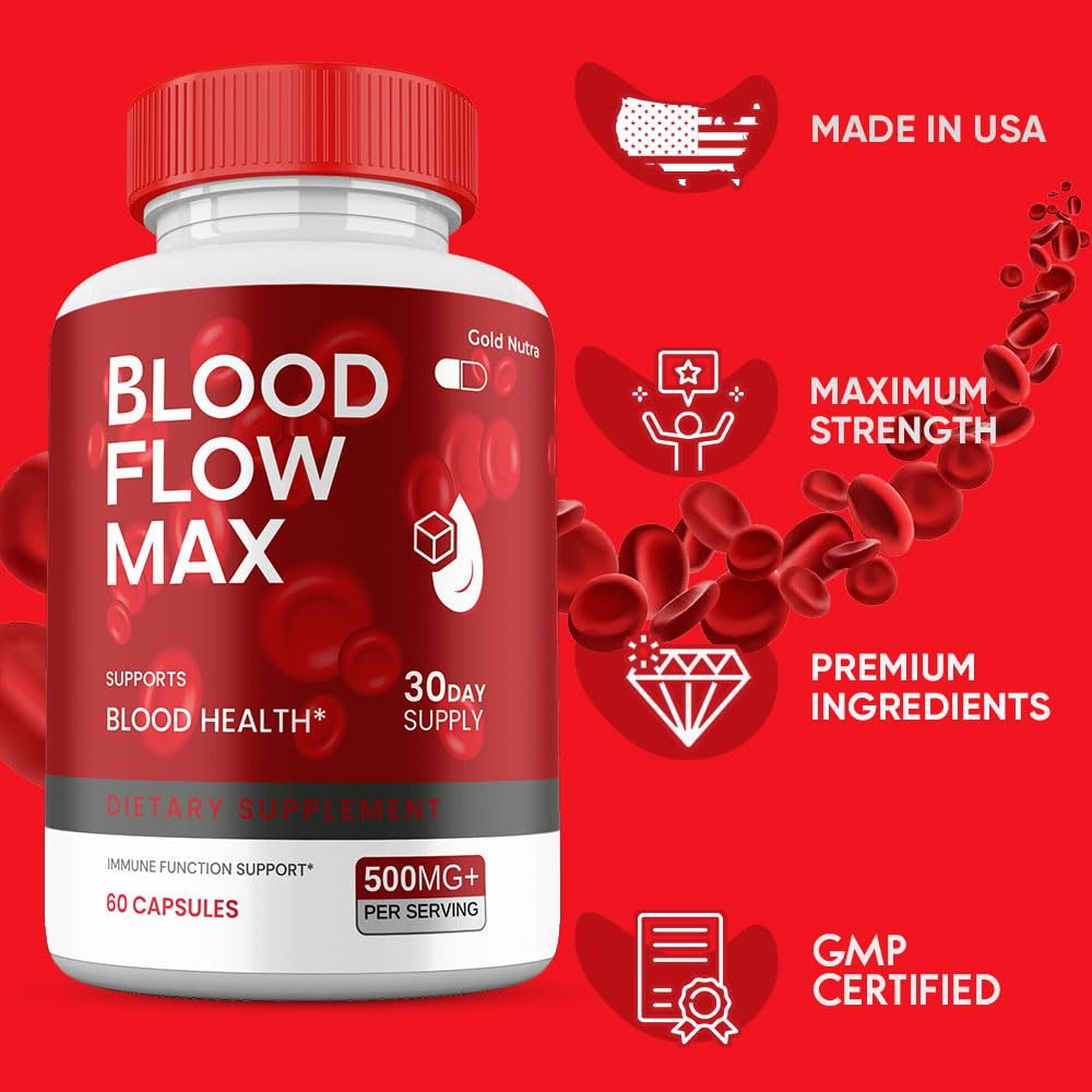 Gold Nutra Blood Flow Max Capsules, 5 Count