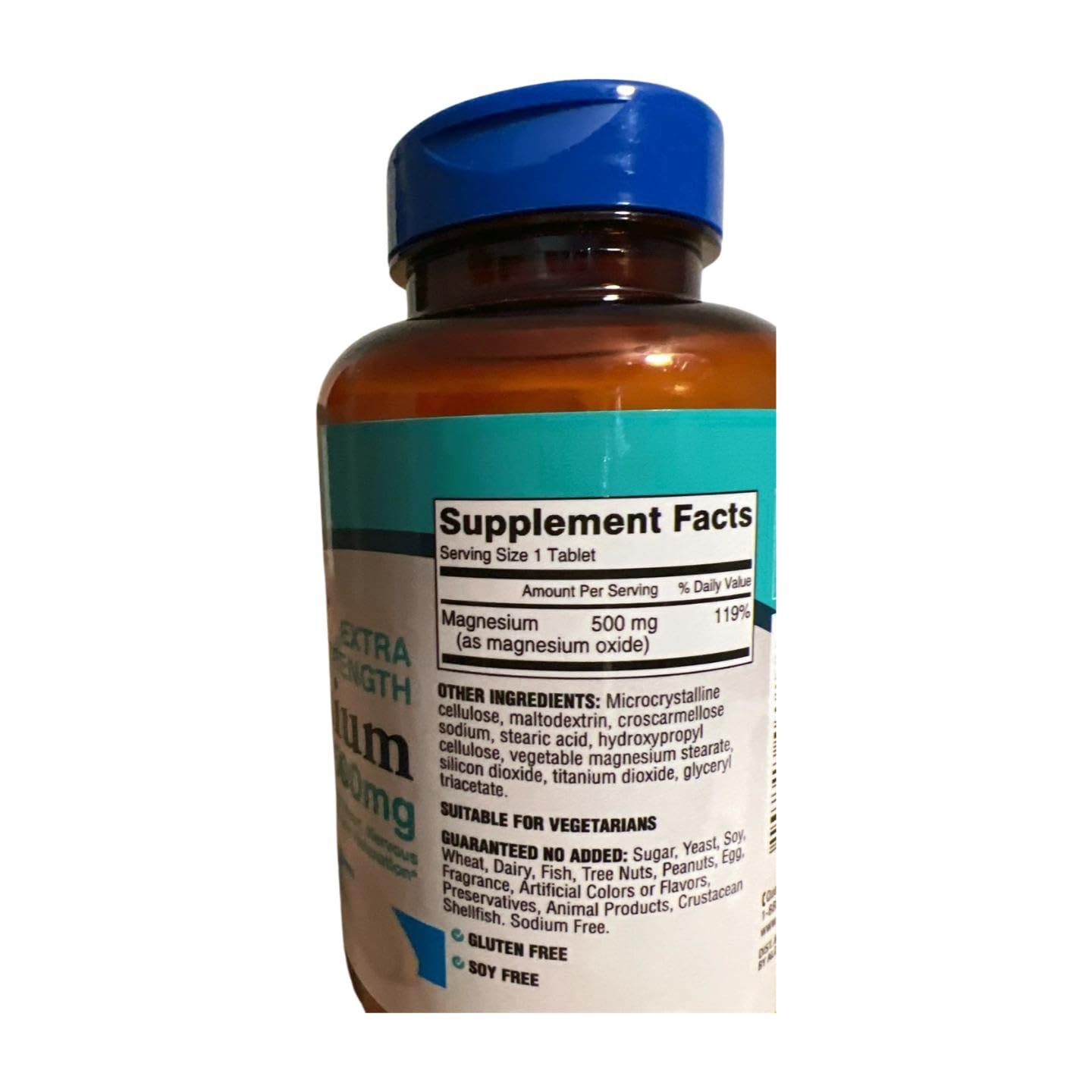 Generic Extra Strength Magnesium 500mg Tablets 120 Count