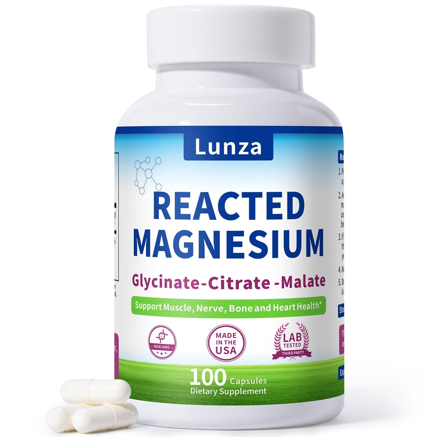Lunza Magnesium & Potassium Capsule 100 Capsules
