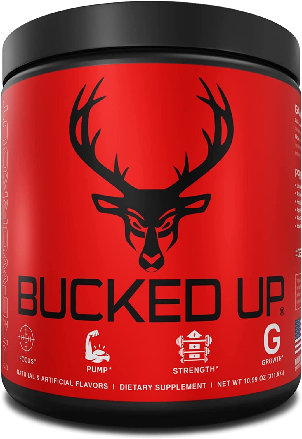 Bucked Up Pre Workout Powder Watermelon 10.99 Ounce