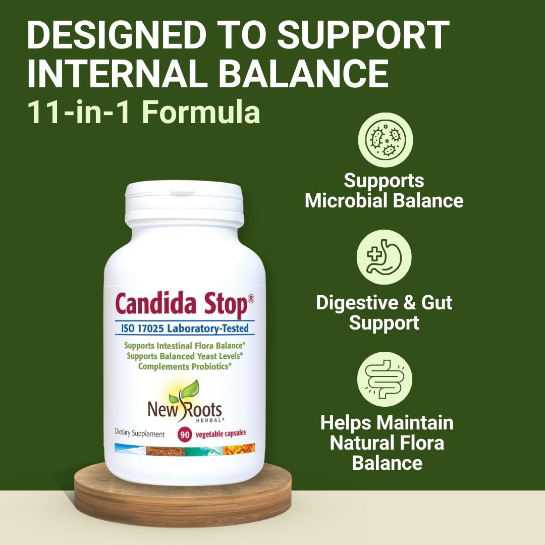 New Roots Herbal Candida Cleanse Detox Supplement Capsule, 90 Capsules