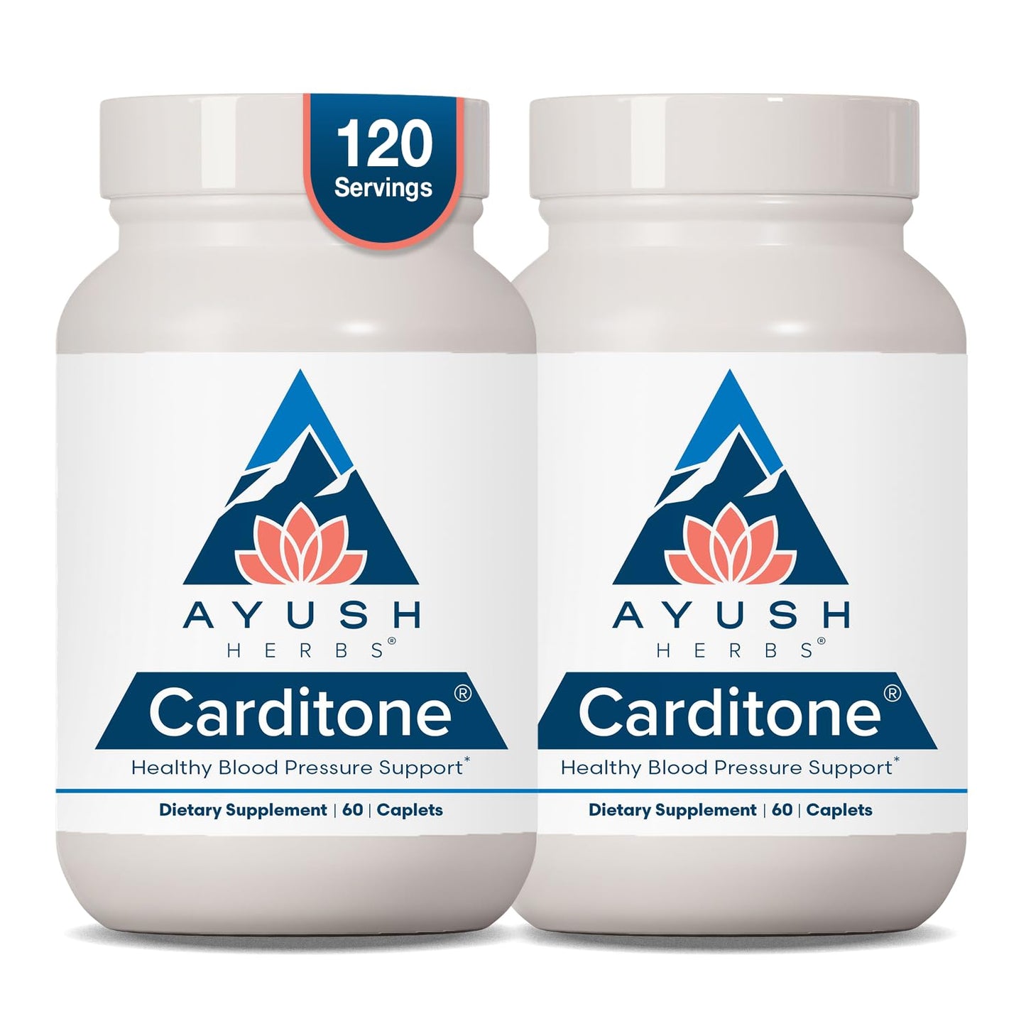 Ayush Herbs Carditone BP Formula Natural Heart Health Supplement, 120 Capsules
