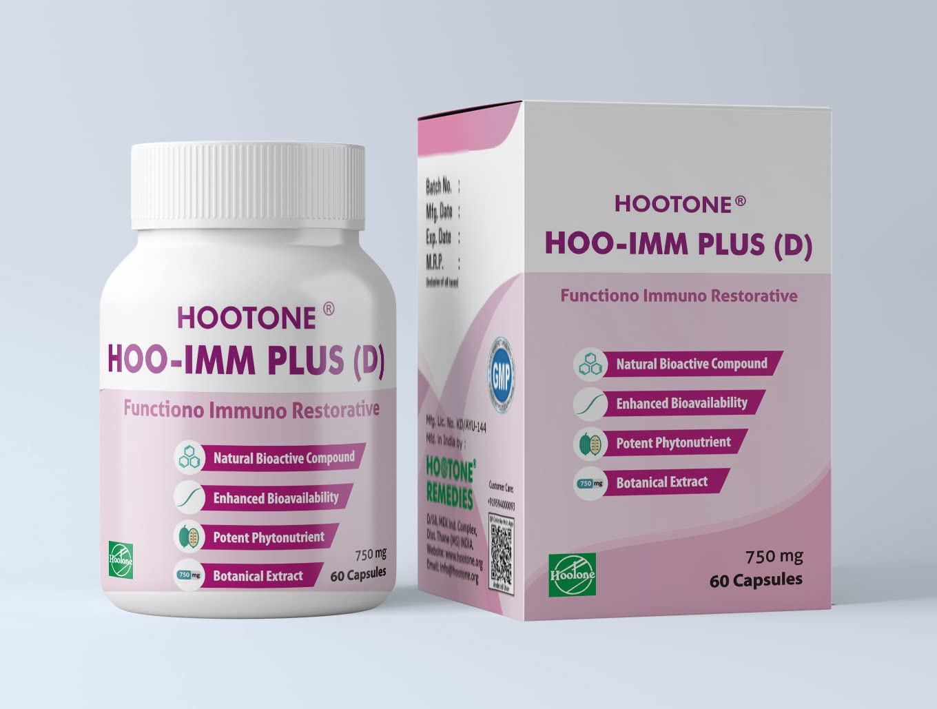 HOOTONE HOO-IMM Plus (D) Capsules, 60 Capsules