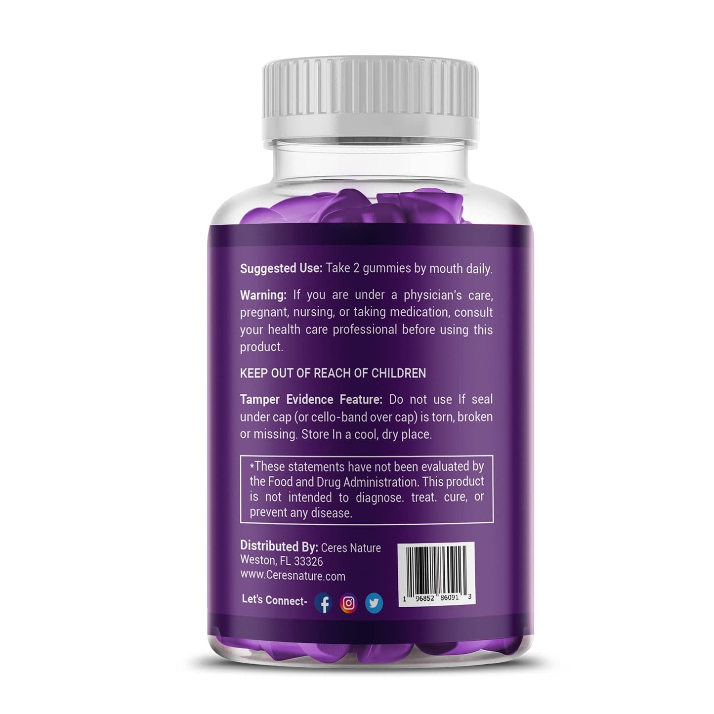 Ceres Nature Premium Saffron Extract 88.5mg Gummies, 60 Gummies