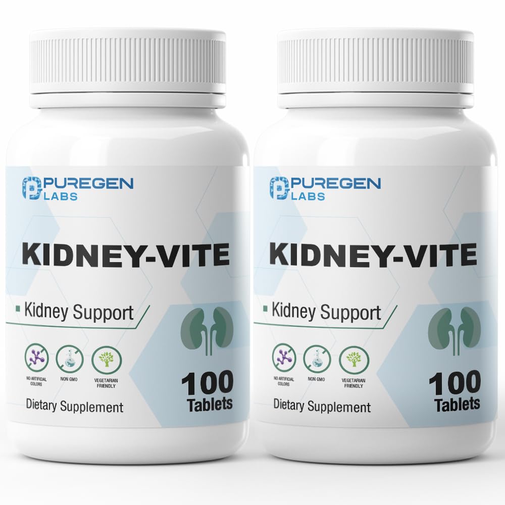P Puregen Labs Kidney-Vite Tablets, 200 Tablets